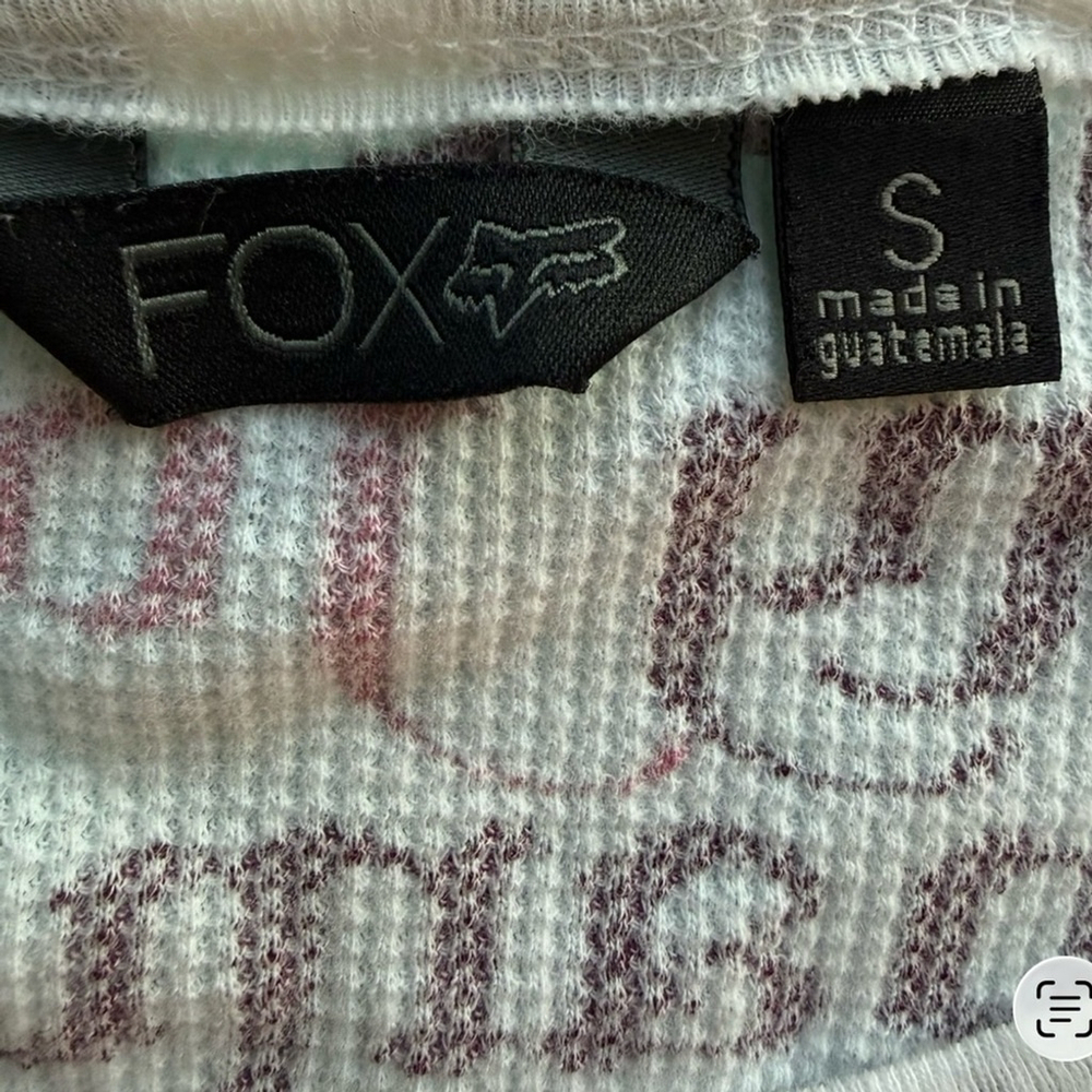 Fox Riders Y2K White and Red Logo Long Sleeve Tee Size S Vintage Moto Grunge - Picture 4 of 15